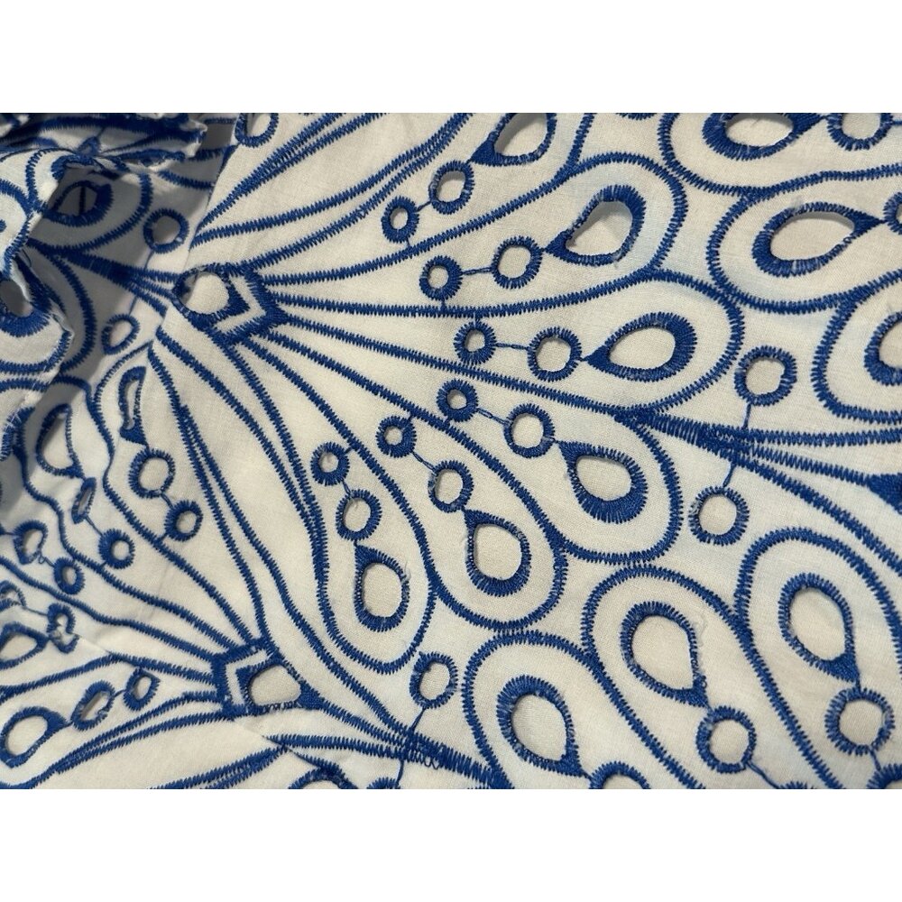 Lilly Pulitzer Sundea One-shoulder Eyelet Shift Dress Size 4 Lace Vacation - Picture 7 of 11